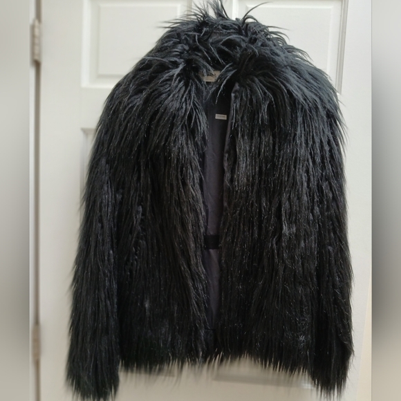 Zadig & Voltaire black shaggy /faux fur lined jacket - Picture 8 of 8